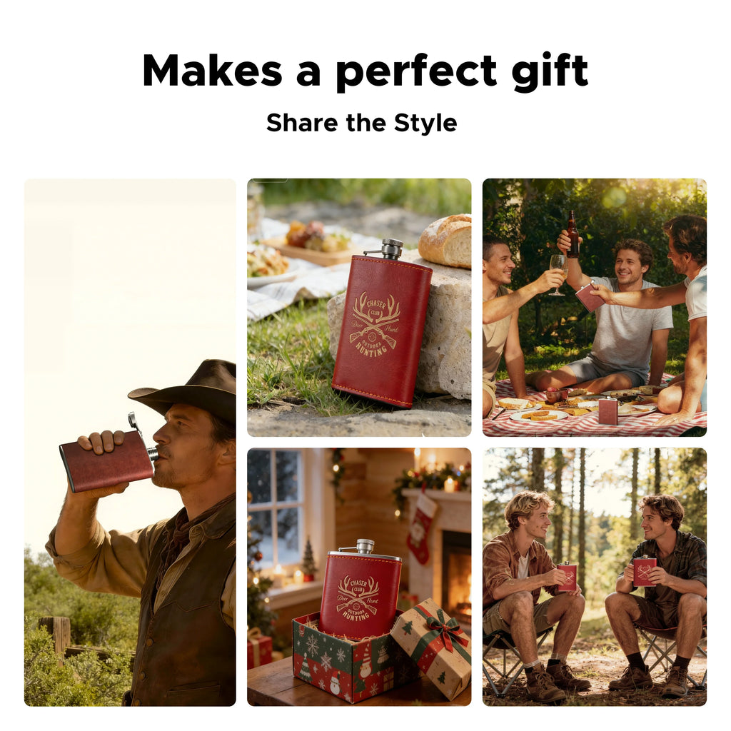 Hip Flasks for Liquor, Drinking Vessels for Whiskey Vodka Rum Gin More
