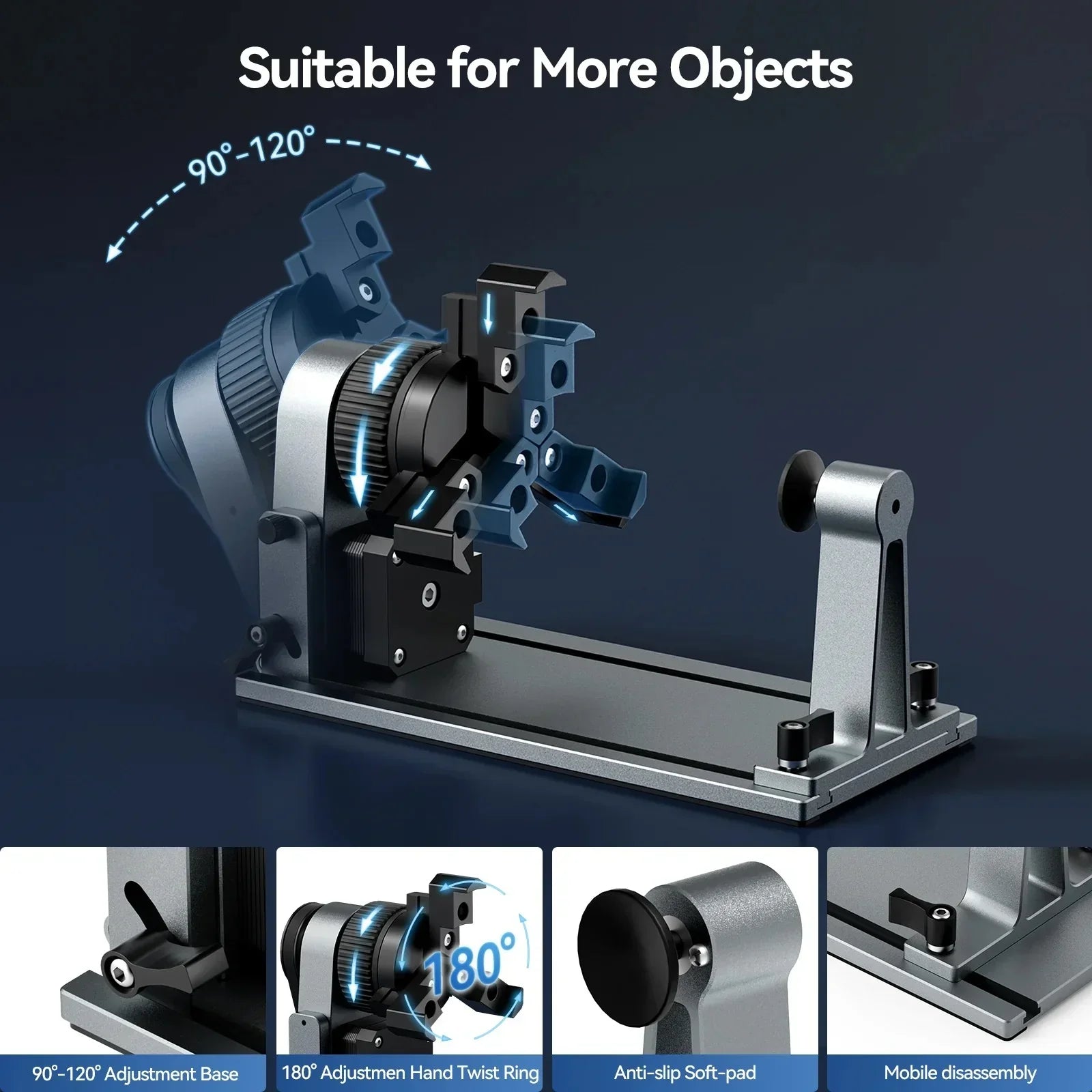 MD18 Multi-Functional Rotary Chuck | Tool Kit for Cylindrical objects