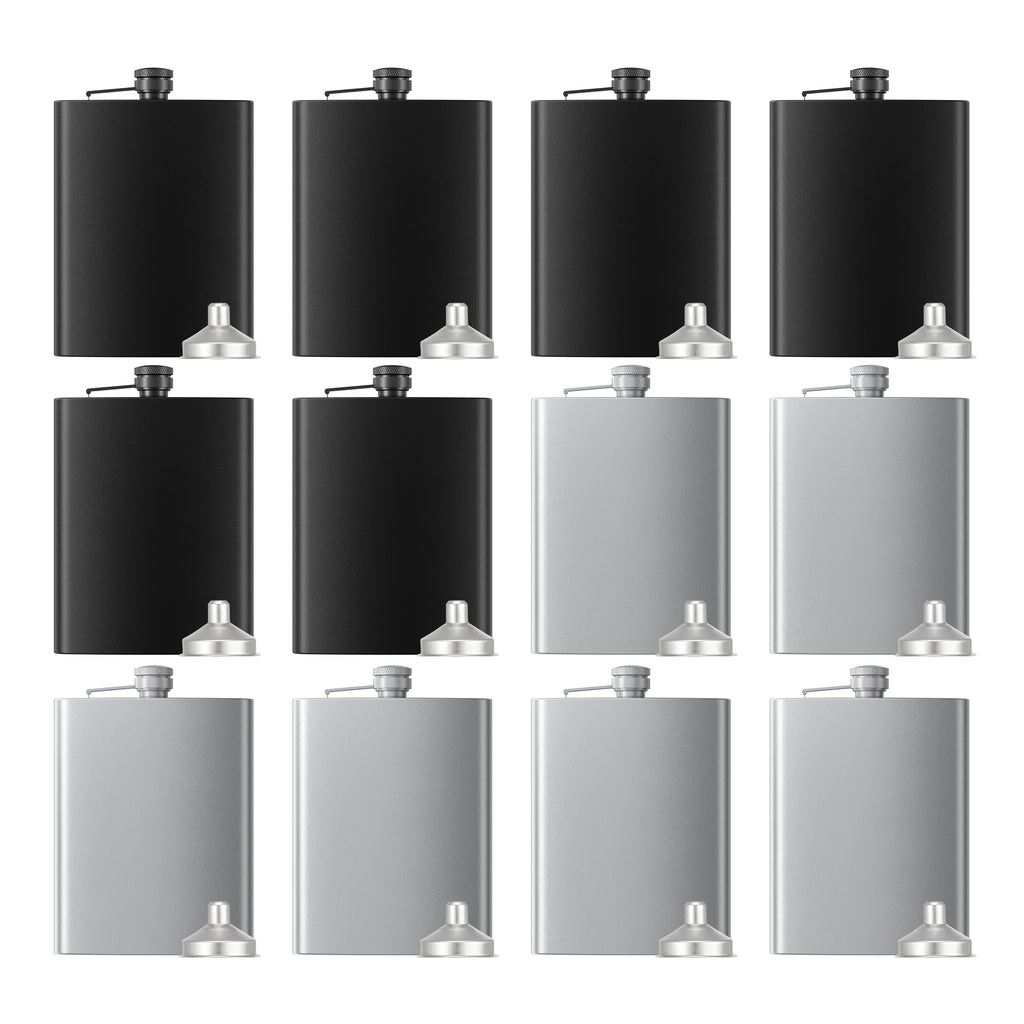 Hip Flasks for Liquor, Drinking Vessels for Whiskey Vodka Rum Gin More