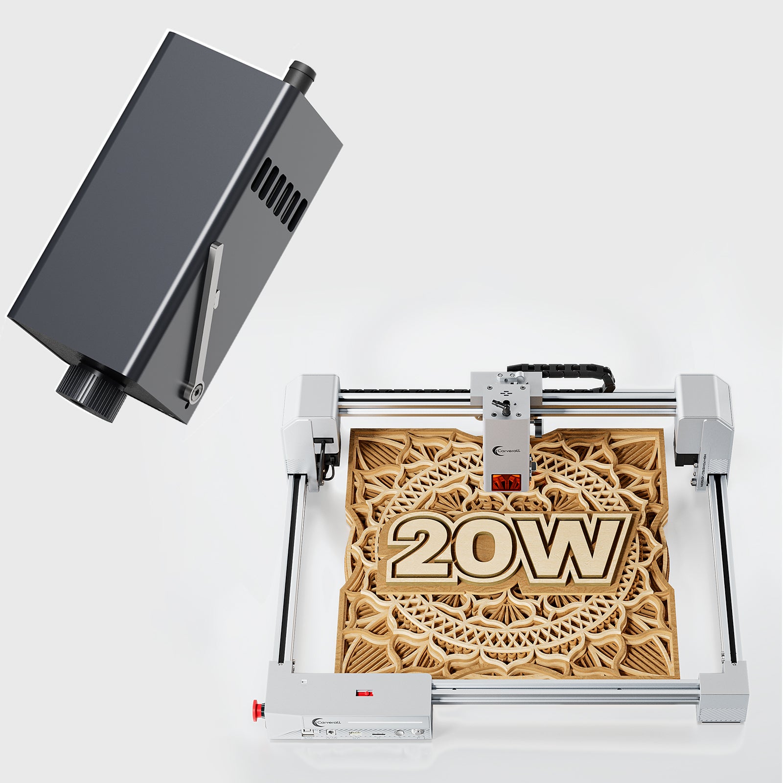 Carverall JL9 20W WiFi Laser Engraver for Wood, Acrylic, Leather & Small Business Projects