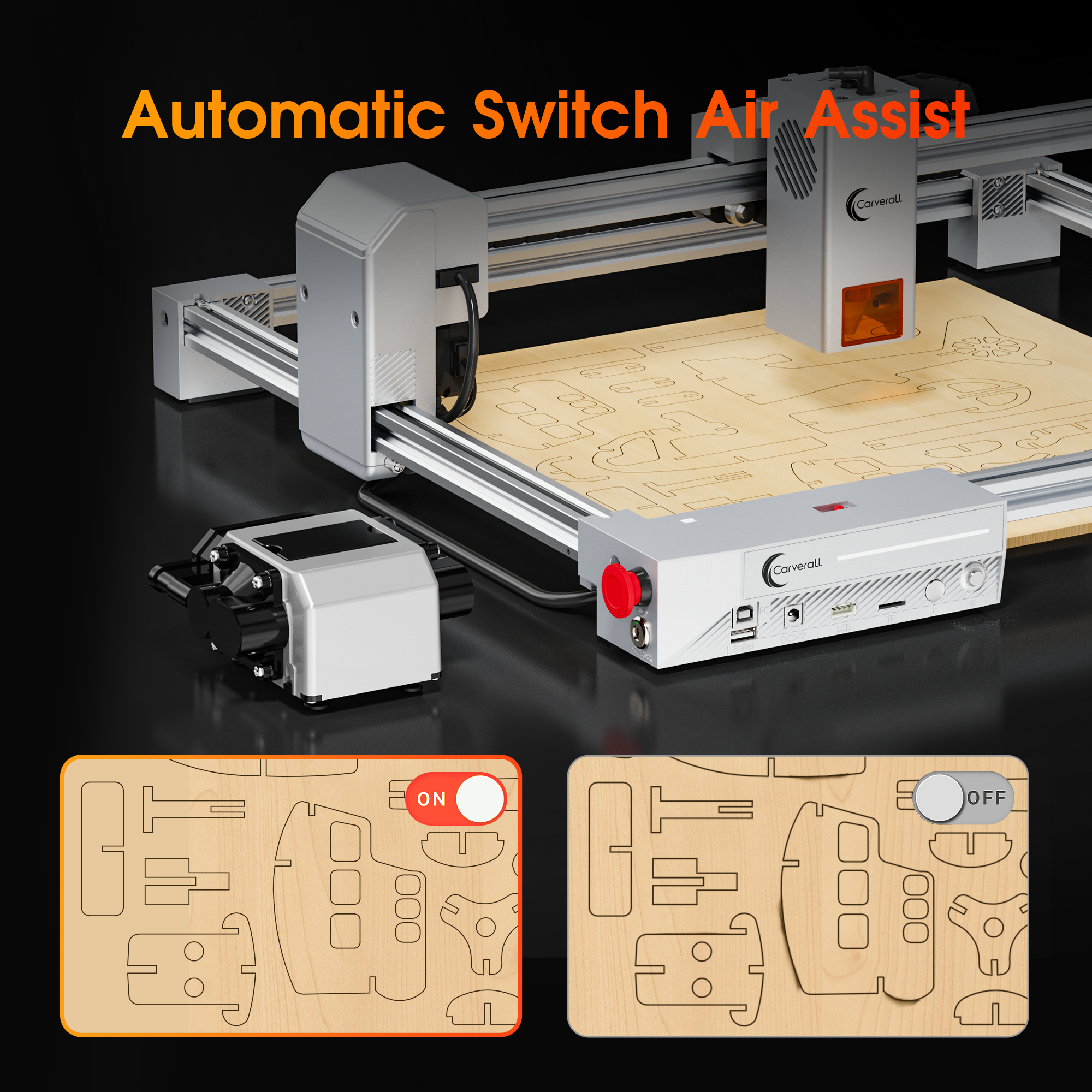 Carverall JL9 20W WiFi Laser Engraver for Wood, Acrylic, Leather & Small Business Projects