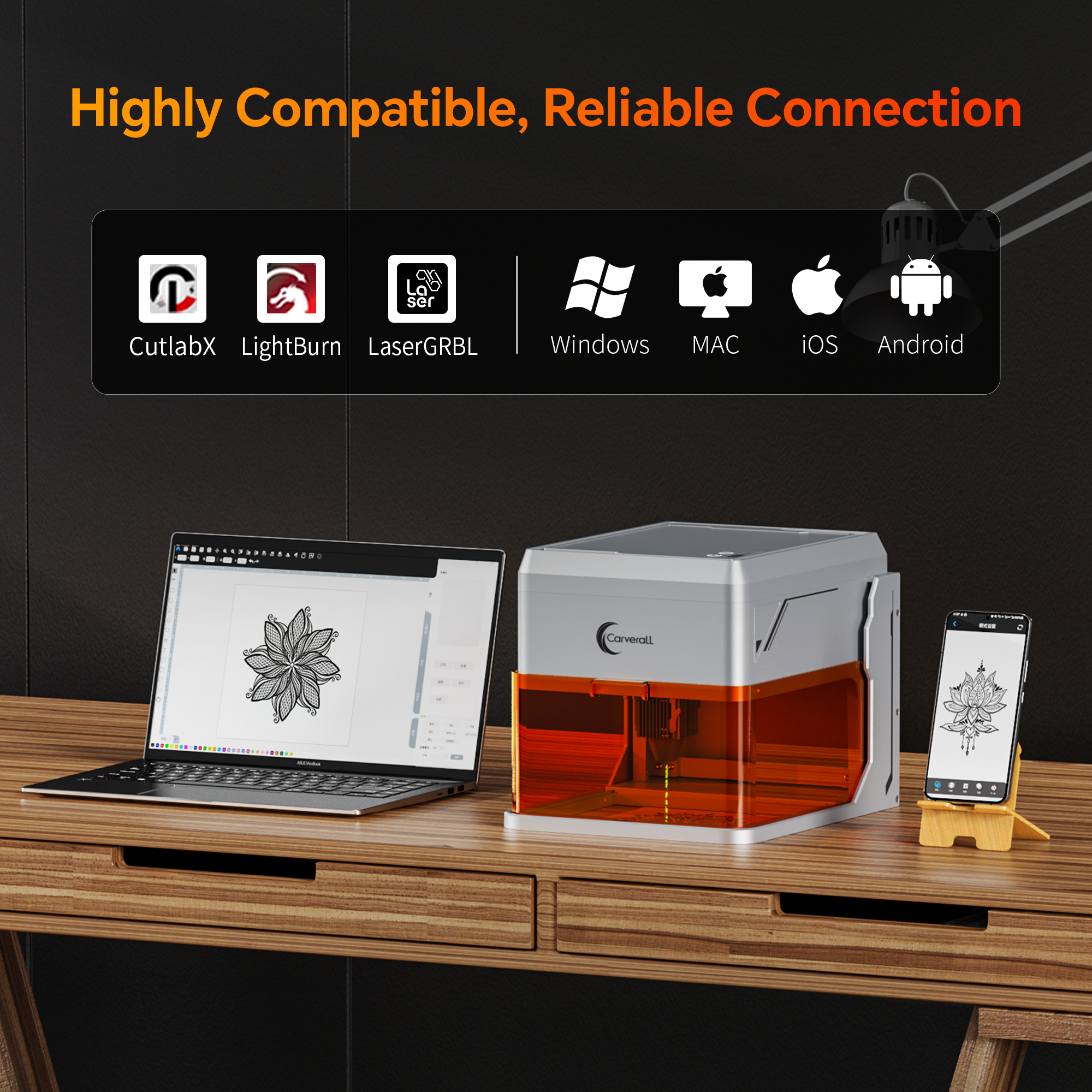A1Pro 10W Mini WiFi Laser Engraver for Beginners and Home DIY Projects