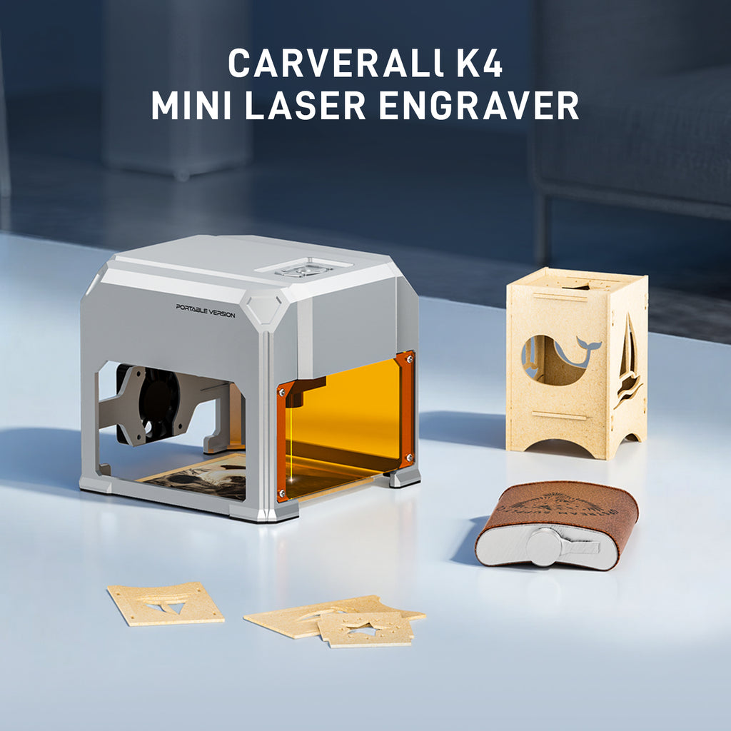 Carverall K4 3W Compact WiFi Laser Engraver for DIY Crafts and Personalized Gifts